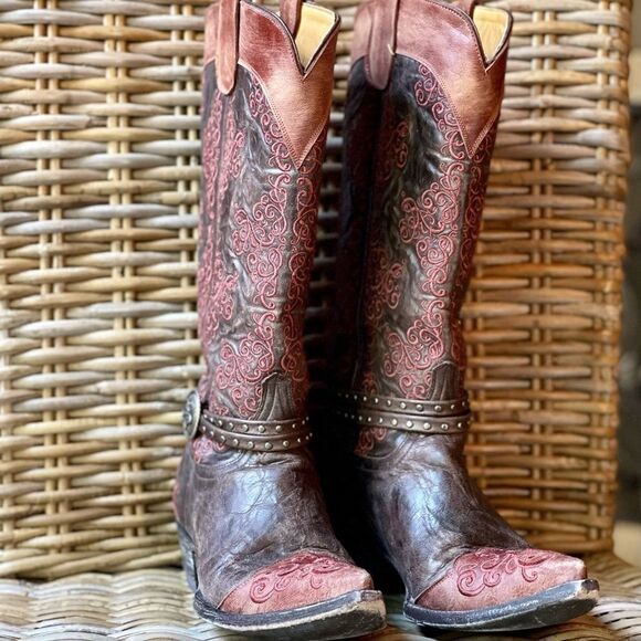 OLD GRINGO “Inese” Chocolate and Cognac Boots - Picture 4 of 7